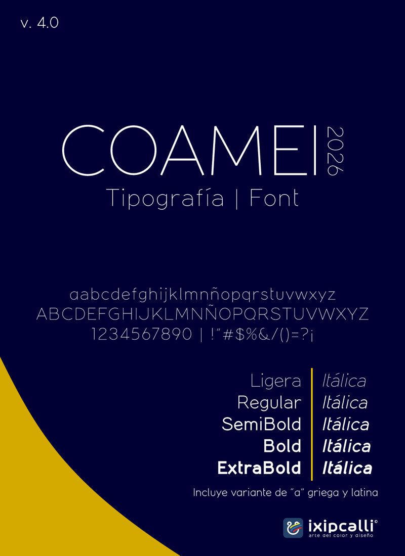 Subscript Characters Coamei SemiBold Italic Font
