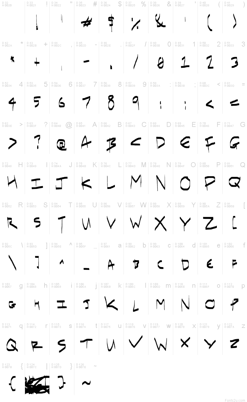 Rest Less Font I have gone crazy Písmo