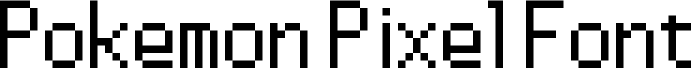 Pokemon Pixel Font Regular Font